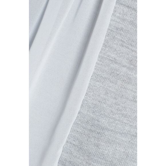 Lost Ink 4X Smocked Chiffon Contrast Knit Sweater - Picture 5 of 9